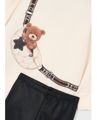 Bernumode | Mayoral: Komplekts meitenei (pulovers un legingi) 32,64 € Meiteņu komplekts: džemperis un legingi komplektā.Džemperis ar garām piedurknēm, apaļa kakla izgriezums. Dekoratīvi elementi: apdruka.Meiteņu legingi ar elastīgu jostasvietu ērtai valkāšanai.