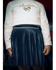 Bernumode | Mayoral: Pleated skirt for girl €21.07 Girls’ skirt with an elastic waistband. Pleated design with a soft polyester lining. Made with recycled polyester.