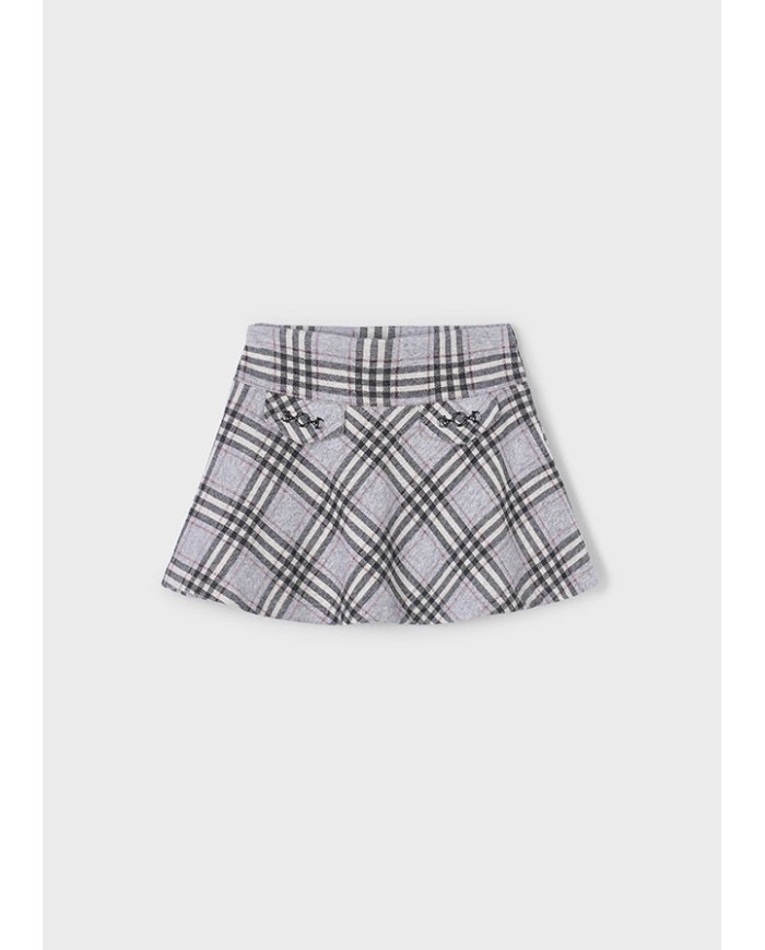 Bernumode | Mayoral: Jacquard knit skirt for girl €25.54 Girls’ skirt with an adjustable elastic waistband with buttons for a perfect fit. Check pattern with jacquard knitting. Comfortable and stylish for everyday wear.