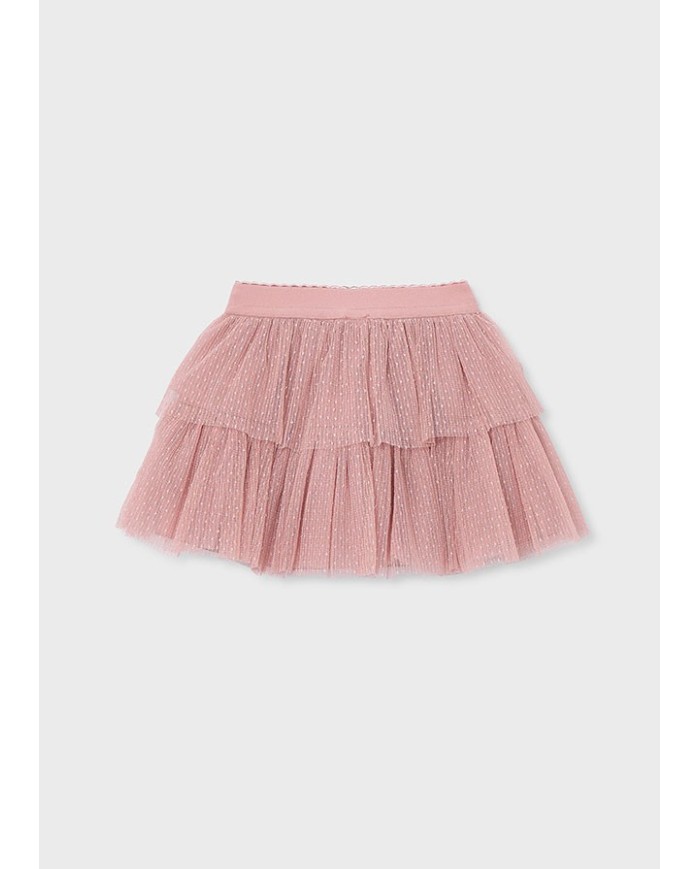 Bernumode | Mayoral: Тюлевая юбка на девочку 21,07 € Юбка для девочек с эластичной талией. Легкая и воздушная ткань из тюля с внутренней подкладкой. Модель украшена воланами, создавая нежный и стильный образ для праздников и повседневной носки.
