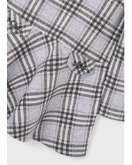 Bernumode | Mayoral: Knit dress for girl €41.74 Girls’ dress with puffed sleeves and a round neckline. Waist-cut design with an invisible back zipper. Made with a combination of fabrics to create a unique and special look. Front pockets are decorative. Features metallic appliques and a plaid pattern for a stylish and elegant appearance.