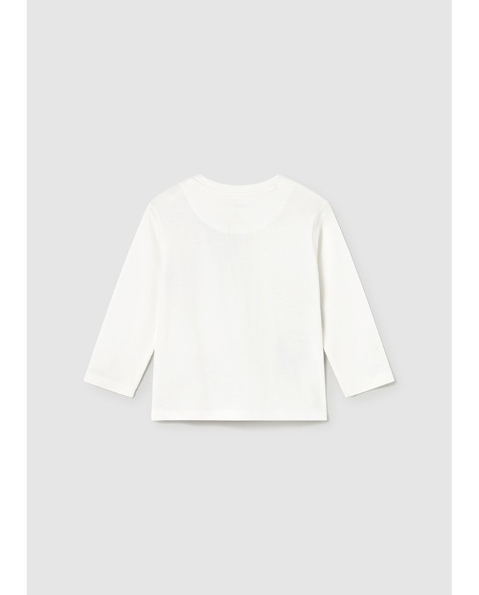 Bernumode | Mayoral: Футболка с длинным рукавом на мальчика 13,64 € Футболка с длинными рукавами для малыша. Классический круглый вырез обеспечивает удобную посадку. На плече расположены кнопки, облегчающие переодевание. Украшена стильным принтом (сериграфия).
