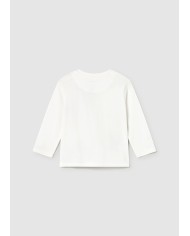 Bernumode | Mayoral: Футболка с длинным рукавом на мальчика 13,64 € Футболка с длинными рукавами для малыша. Классический круглый вырез обеспечивает удобную посадку. На плече расположены кнопки, облегчающие переодевание. Украшена стильным принтом (сериграфия).
