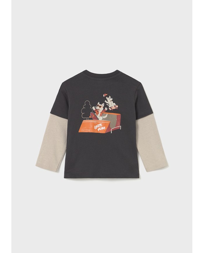 Bernumode | Mayoral: L/s t-shirt €13.64 Long-sleeved T-shirt for baby. Features a classic round neckline for a comfortable fit. Decorated with charming illustrations on the front and back.