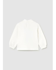 Bernumode | Mayoral: Džemperis meitenei ar augstu apkakli 14,46 € Burvīgs mazulis krekls ar garām piedurknēm. Izgatavots no maiga, elastīga kokvilnas auduma, kas nodrošina ērtumu un kustību brīvību. Piedurknes ar elastīgām aprocēm pieguļ ērti, bet pusstāvkrāgs piešķir izsmalcinātu izskatu. Aizmugurē – spiedpogu aizdare ērtākai apģērbšanai. Rotāts ar stilīgu apdruku.