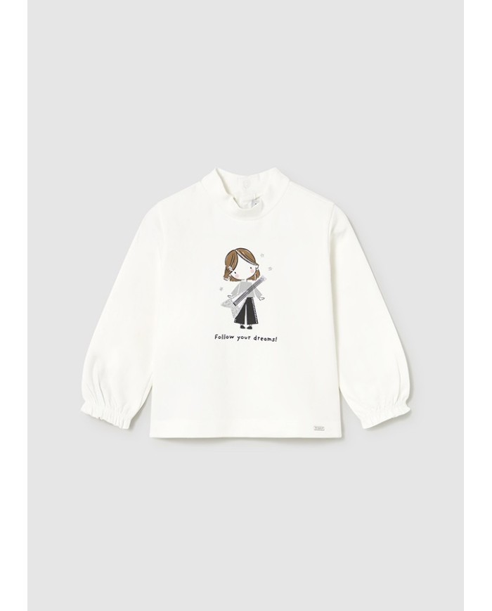 Bernumode | Mayoral: Джемпер на девочку с воротником стойкой 14,46 € Милая футболка с длинными рукавами для малыша. Модель выполнена из мягкого эластичного хлопка, что обеспечивает комфорт и свободу движений. Манжеты на резинке аккуратно фиксируют рукава, а воротник-стойка придаёт изделию изысканный вид. На спинке расположена удобная застёжка на кнопки для лёгкого переодевания. Украшена стильным принтом.
