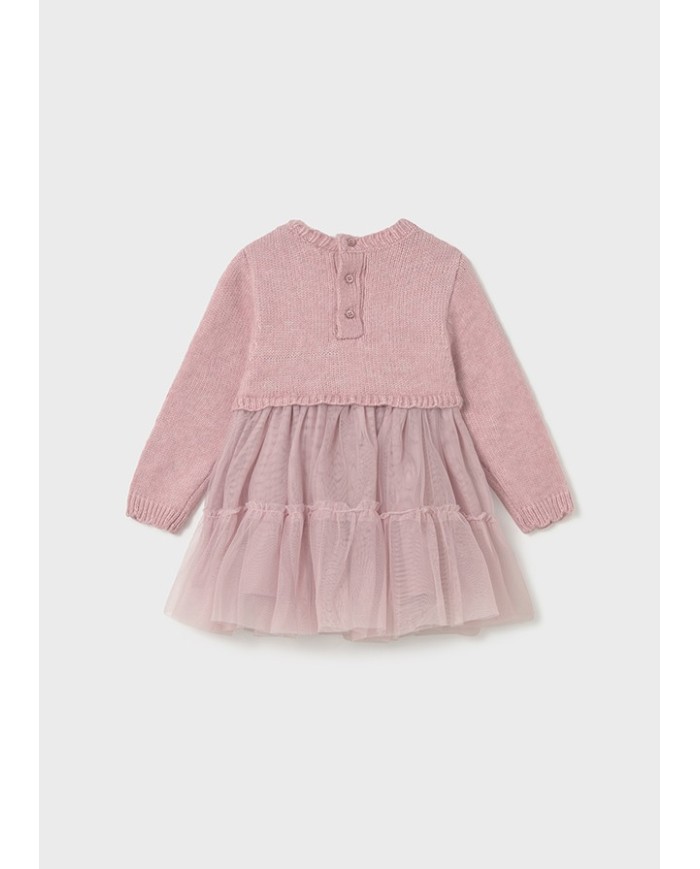 Bernumode | Mayoral: Dress for baby girl €36.28 Contains recycled polyester. Long-sleeved dress for baby girls. Wavy neckline. Simulated design with layered jersey effect. Button fastening at the back for easier dressing. Made of light and airy tulle fabric. Soft polyester inner lining. Decorative details: appliqués.
 Bernumode | Mayoral: Dress for baby girl €36.28 Contains recycled polyester. Long-sleeved dress for baby girls. Wavy neckline. Simulated design with layered jersey effect. Button fastening at the back for easier dressing. Made of light and airy tulle fabric. Soft polyester inner lining. Decorative details: appliqués.