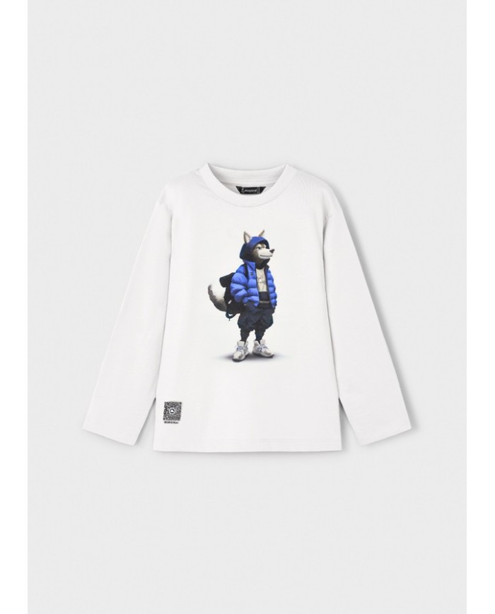 Bernumode | Mayoral: L/s t-shirt for boy €13.64 Boys’ long-sleeve t-shirt with round neckline. Decorative elements: screen print. Features a QR code from the PLAY WITH collection, granting access to an exclusive Mayoral video game.
