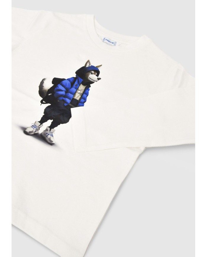 Bernumode | Mayoral: L/s t-shirt for boy €13.64 Boys’ long-sleeve t-shirt with round neckline. Decorative elements: screen print. Features a QR code from the PLAY WITH collection, granting access to an exclusive Mayoral video game.