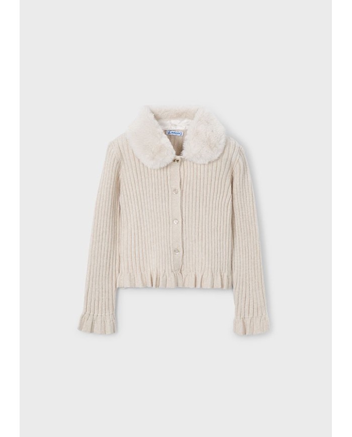 Bernumode | Mayoral: Вязаный кардиган на девочку с меховым воротником 27,19 €  Bernumode | Mayoral: Вязаный кардиган на девочку с меховым воротником 27,19 €