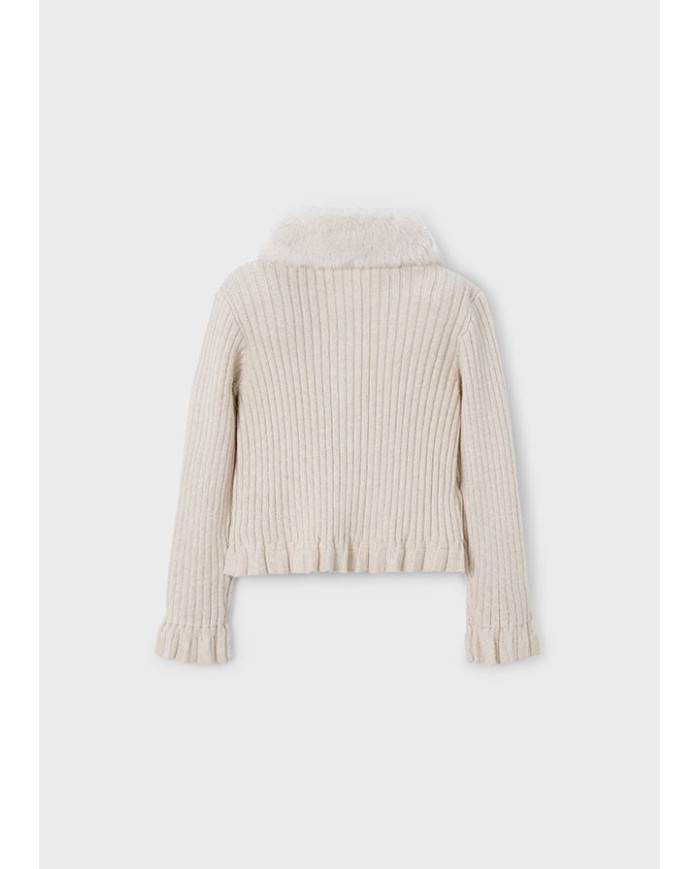 Bernumode | Mayoral: Adīts kardigans meitenei ar kažokādas apkakli 27,19 €  Bernumode | Mayoral: Adīts kardigans meitenei ar kažokādas apkakli 27,19 €