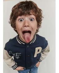 Bernumode | Mayoral: Varsity Jacket/Bomber jacket for boy €25.54 Boys’ long-sleeve bomber hoodie. Bomber collar. Front button closure. Elastic cuffs and hem for a comfortable fit. Decorative elements: embroidery on the front. Bernumode | Mayoral: Varsity Jacket/Bomber jacket for boy €25.54 Boys’ long-sleeve bomber hoodie. Bomber collar. Front button closure. Elastic cuffs and hem for a comfortable fit. Decorative elements: embroidery on the front.