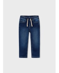 Bernumode | Mayoral: Soft denim jogger pants for boy €23.55 Boys’ long jogger pants, loose at the top and tapered towards the ankle. Perfect for sporty streetwear looks. Elastic waistband with drawstring for a comfortable fit. Made from comfortable cotton denim, easy to mix and match for daily outfits. Choosing Better Cotton supports sustainable production. Bernumode | Mayoral: Soft denim jogger pants for boy €23.55 Boys’ long jogger pants, loose at the top and tapered towards the ankle. Perfect for sporty streetwear looks. Elastic waistband with drawstring for a comfortable fit. Made from comfortable cotton denim, easy to mix and match for daily outfits. Choosing Better Cotton supports sustainable production.