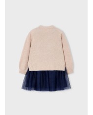 Bernumode | Mayoral: Платье на девочку (2 в 1 ) 41,74 € Оригинальный комплект из двух частей для девочки из мягкой и приятной на ощупь трикотажной ткани с содержанием переработанного полиэстера. В комплект входит джемпер с длинными рукавами и круглым вырезом, украшенный цветочными аппликациями и декоративной отделкой резинкой, а также безрукавное платье с рифлёной текстурой. Идеальный выбор для стильных и комфортных образов.
 Bernumode | Mayoral: Платье на девочку (2 в 1 ) 41,74 € Оригинальный комплект из двух частей для девочки из мягкой и приятной на ощупь трикотажной ткани с содержанием переработанного полиэстера. В комплект входит джемпер с длинными рукавами и круглым вырезом, украшенный цветочными аппликациями и декоративной отделкой резинкой, а также безрукавное платье с рифлёной текстурой. Идеальный выбор для стильных и комфортных образов.