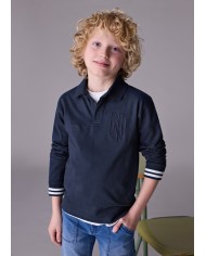 Bernumode | Mayoral: L/s Polo for boy €25.54 Boys’ long-sleeve polo with contrasting elastic cuffs and classic polo collar. Decorative embroidery adds style. Made from Better Cotton, supporting sustainable cotton production and environmentally friendly practices.