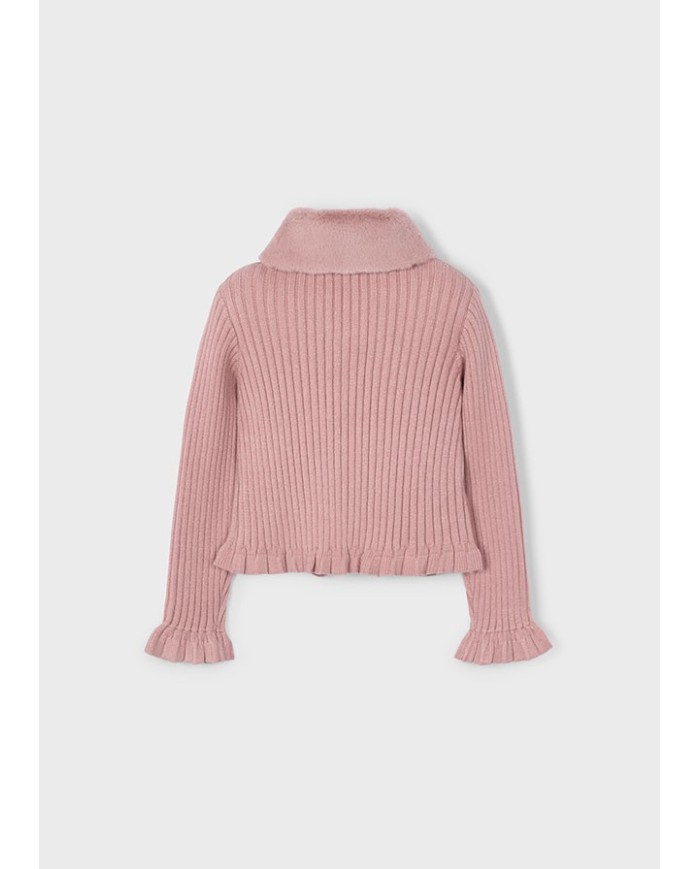 Bernumode | Mayoral: Faux fur collar cardigan for girl €27.19  Bernumode | Mayoral: Faux fur collar cardigan for girl €27.19