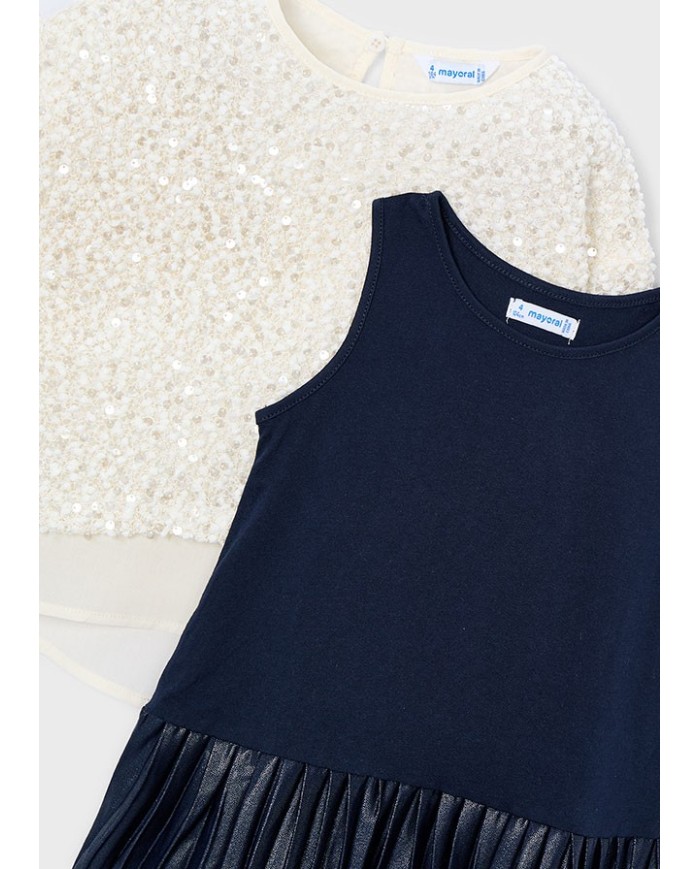 Bernumode | Mayoral: Sequin combined dreess for girl €41.74 