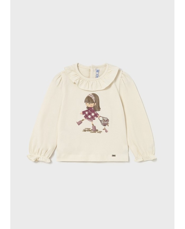Bernumode | Mayoral: L/s shirt dress €14.46 Long-sleeved T-shirt for baby with elastic cuffs. Round neckline with a delicate ruffle detail. Hidden snap button closure makes dressing easier. Decorated with a playful doll print.
By choosing our cotton products, you are supporting the Better Cotton initiative. Better Cotton is sourced via a mass balance system and cannot be physically traced to the final product, but cotton farmers benefit from the demand for Better Cotton in equivalent volumes.
