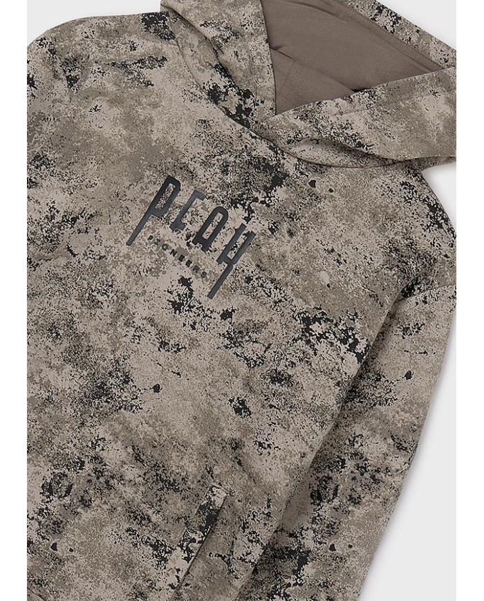 Bernumode | Mayoral: Printed pullover for boy €27.19 Hooded sweatshirt from the Mayoral collection.Made from textured, slightly stretchy knit fabric.


Simple cut that allows freedom of movement.


Finished with elastic bonded tape.


Practical front kangaroo pocket.


Hooded design.


Long sleeves.


