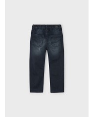 Bernumode | Mayoral: Soft denim jogger pants for boy €23.55 Boys’ long jogger pants, loose at the top and tapered towards the ankle. Perfect for sporty streetwear looks. Elastic waistband with drawstring for a comfortable fit. Made from comfortable cotton denim, easy to mix and match for daily outfits. Choosing Better Cotton supports sustainable production.