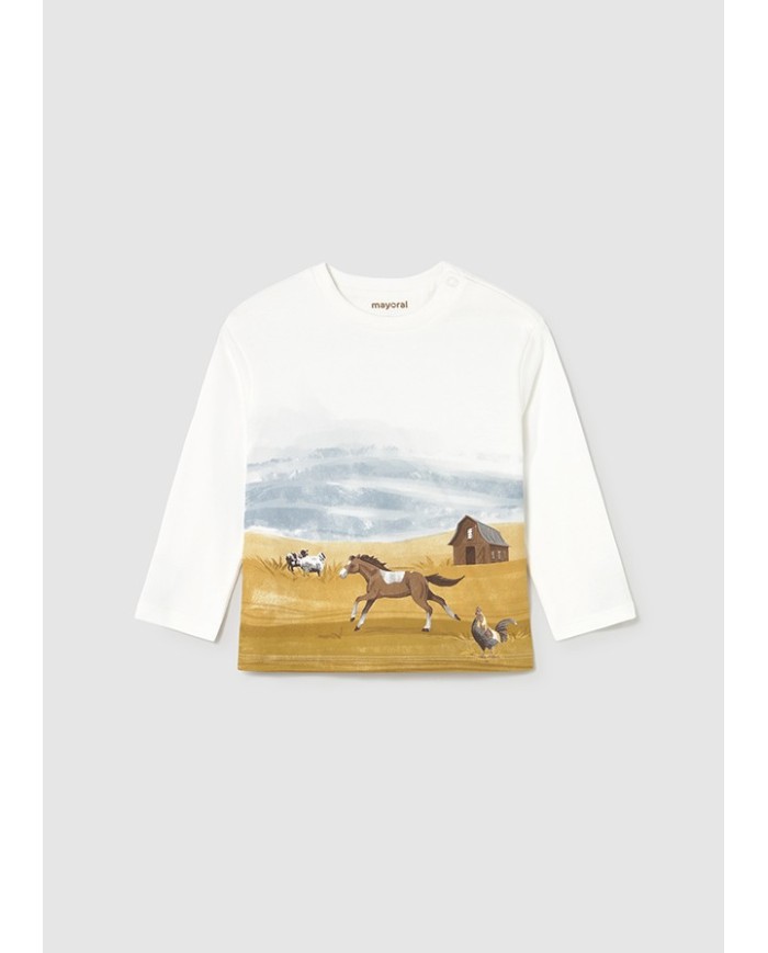 Bernumode | Mayoral: Футболка с длинным рукавом на мальчика 13,64 € Футболка с длинными рукавами для малыша. Классический круглый вырез горловины обеспечивает удобную посадку. На плече — застёжка на кнопки, которая облегчает переодевание. Изделие выполнено из 100% мягкого хлопка, идеально подходящего для нежной детской кожи. Украшено стильным принтом.
 Bernumode | Mayoral: Футболка с длинным рукавом на мальчика 13,64 € Футболка с длинными рукавами для малыша. Классический круглый вырез горловины обеспечивает удобную посадку. На плече — застёжка на кнопки, которая облегчает переодевание. Изделие выполнено из 100% мягкого хлопка, идеально подходящего для нежной детской кожи. Украшено стильным принтом.