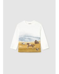 Bernumode | Mayoral: Футболка с длинным рукавом на мальчика 13,64 € Футболка с длинными рукавами для малыша. Классический круглый вырез горловины обеспечивает удобную посадку. На плече — застёжка на кнопки, которая облегчает переодевание. Изделие выполнено из 100% мягкого хлопка, идеально подходящего для нежной детской кожи. Украшено стильным принтом.
 Bernumode | Mayoral: Футболка с длинным рукавом на мальчика 13,64 € Футболка с длинными рукавами для малыша. Классический круглый вырез горловины обеспечивает удобную посадку. На плече — застёжка на кнопки, которая облегчает переодевание. Изделие выполнено из 100% мягкого хлопка, идеально подходящего для нежной детской кожи. Украшено стильным принтом.