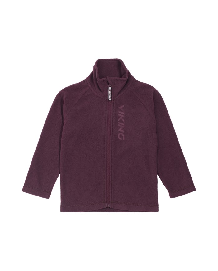 Bernumode | Viking: Play Recycled Fleece Jacket-Recycled fleece midlayer jacket for kids €20.58 Keep your child warm from top to bottom this season with the perfect, 100% recycled polyester fleece jacket. The jacket may be worn on its own, or in colder weather it is ideally used as a mid layer together with a wool base layer such as Play Baselayer Merino Top and a snowsuit outer layer like the Play Winter Suit. When properly combined in such a layering system, the Play Recycled Fleece Jacket can contribute to the ultimate protection from the cold.