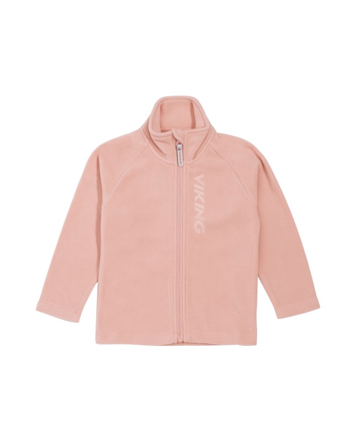 Bernumode | Viking: Play Recycled Fleece Jacket-Recycled fleece midlayer jacket for kids €20.58 Keep your child warm from top to bottom this season with the perfect, 100% recycled polyester fleece jacket. The jacket may be worn on its own, or in colder weather it is ideally used as a mid layer together with a wool base layer such as Play Baselayer Merino Top and a snowsuit outer layer like the Play Winter Suit. When properly combined in such a layering system, the Play Recycled Fleece Jacket can contribute to the ultimate protection from the cold.