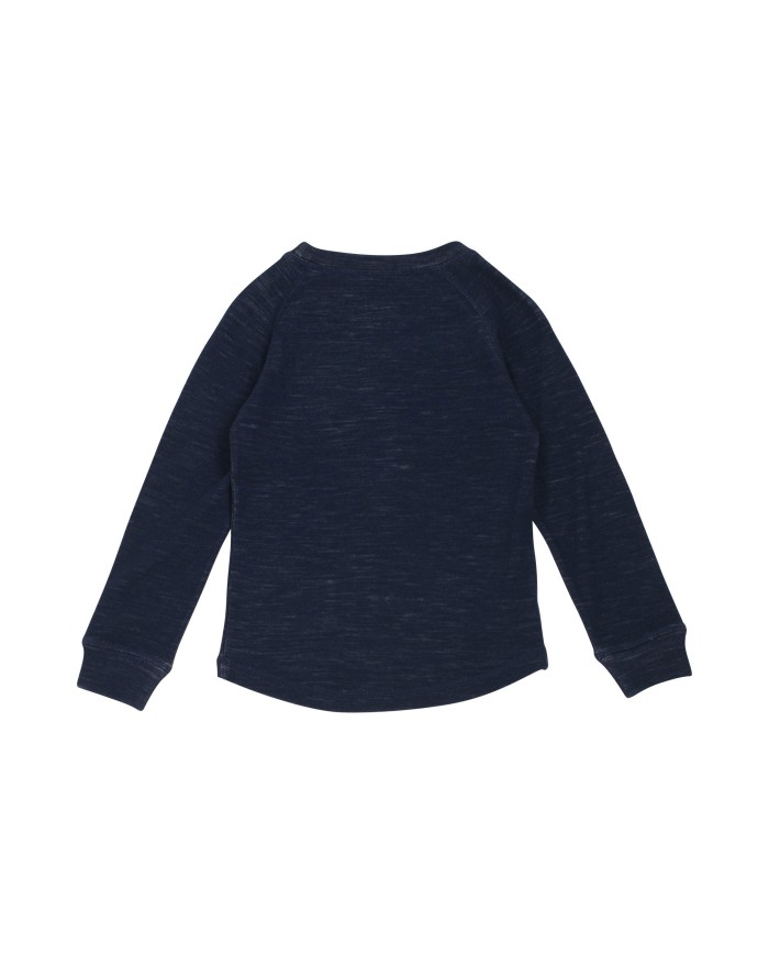 Bernumode | Viking: Play Baselayer Merino Top-Merino wool top for kids €31.32 
Encourage your child’s carefree play in cold weather with a base layer that harnesses the unbeatable temperature control of merino wool – without the itch. This is possible thanks to a non-itching knitted bamboo fabric on the inside that feels soft and smooth against the skin. This combines with a layer of mulesing free merino wool on the outside that is able to keep warm in the cold and cool during warmer days or high activity. Temperature aside, merino wool also doesn’t require washing as frequently as other fibers, which can help reduce its use of water and energy. After use, simply hang the pants to air out and they will often be fresh for the next day’s play. And the next, and the next. Bernumode | Viking: Play Baselayer Merino Top-Merino wool top for kids €31.32 
Encourage your child’s carefree play in cold weather with a base layer that harnesses the unbeatable temperature control of merino wool – without the itch. This is possible thanks to a non-itching knitted bamboo fabric on the inside that feels soft and smooth against the skin. This combines with a layer of mulesing free merino wool on the outside that is able to keep warm in the cold and cool during warmer days or high activity. Temperature aside, merino wool also doesn’t require washing as frequently as other fibers, which can help reduce its use of water and energy. After use, simply hang the pants to air out and they will often be fresh for the next day’s play. And the next, and the next.
