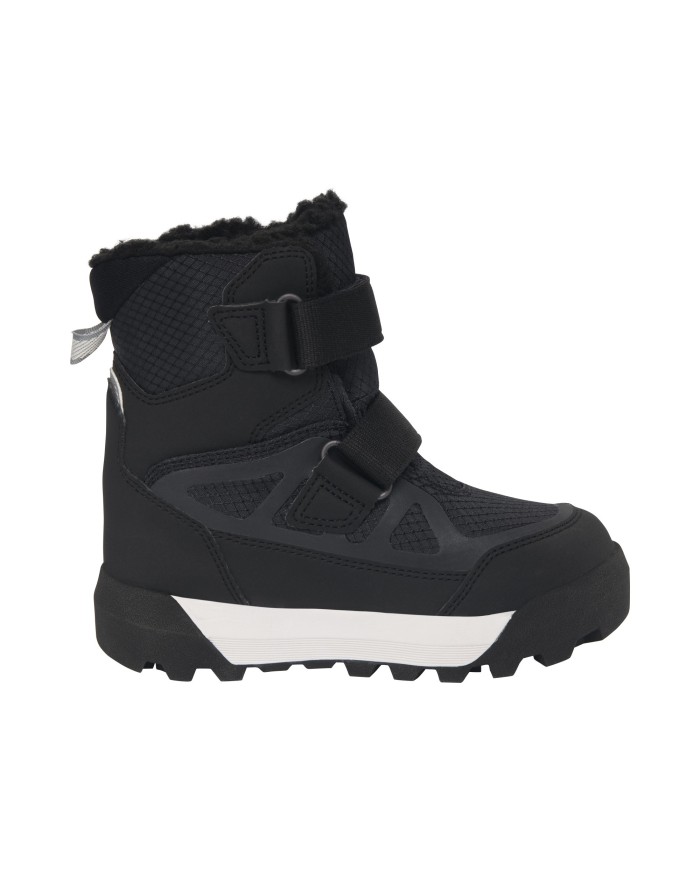 Bernumode | Constrictor Warm SC WP 2V - Kids winter boots with premium insulation (using NASA technology) €61.57 Durable and waterproof high cut kids' shoe with premium insulationPrepare your little astronaut for outer space with Constrictor Warm SC WP 2V, a tough shoe featuring out-of-this-world warmth. Viking's newest addition, Solarcore® combines NASA-developed technology with an ultra-thin material that gets warmer when compressed. This means that your child will be radiating heat with every step. A full rubber outsole with deep lugs helps ensure unbeatable traction. Additionally, the upper is fitted with toe and heel reinforcements for all-around protection. For easy adjustment the boot has dual velcro fasteners.
