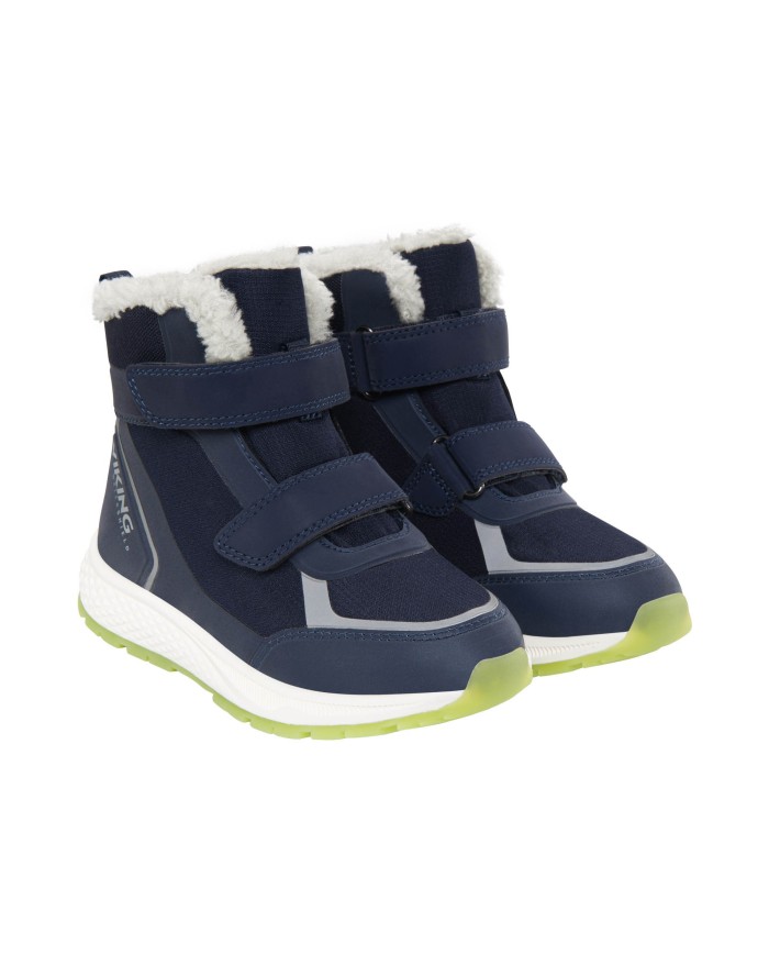 Bernumode | Viking: Equip Glow Warm WP 2V - Waterproof, insulated, reflective kids winter shoes €53.64 Waterproof, insulated, reflective kids shoe that glows in the dark.Illuminate your child's sense of wonder with Equip Glow Warm WP, built for whatever the day (or night) may bring. The mid cut upper is fitted with a durable mudguard, a protective support frame, and dual velcro fasteners to enable child-friendly adjustment. Viking's Watershield membrane provides protection against wet conditions, while a warm insulating layer keeps back the cold. Large reflective panels contribute to better visibility, and when the lights go out the upper glows in the dark!
 Bernumode | Viking: Equip Glow Warm WP 2V - Waterproof, insulated, reflective kids winter shoes €53.64 Waterproof, insulated, reflective kids shoe that glows in the dark.Illuminate your child's sense of wonder with Equip Glow Warm WP, built for whatever the day (or night) may bring. The mid cut upper is fitted with a durable mudguard, a protective support frame, and dual velcro fasteners to enable child-friendly adjustment. Viking's Watershield membrane provides protection against wet conditions, while a warm insulating layer keeps back the cold. Large reflective panels contribute to better visibility, and when the lights go out the upper glows in the dark!