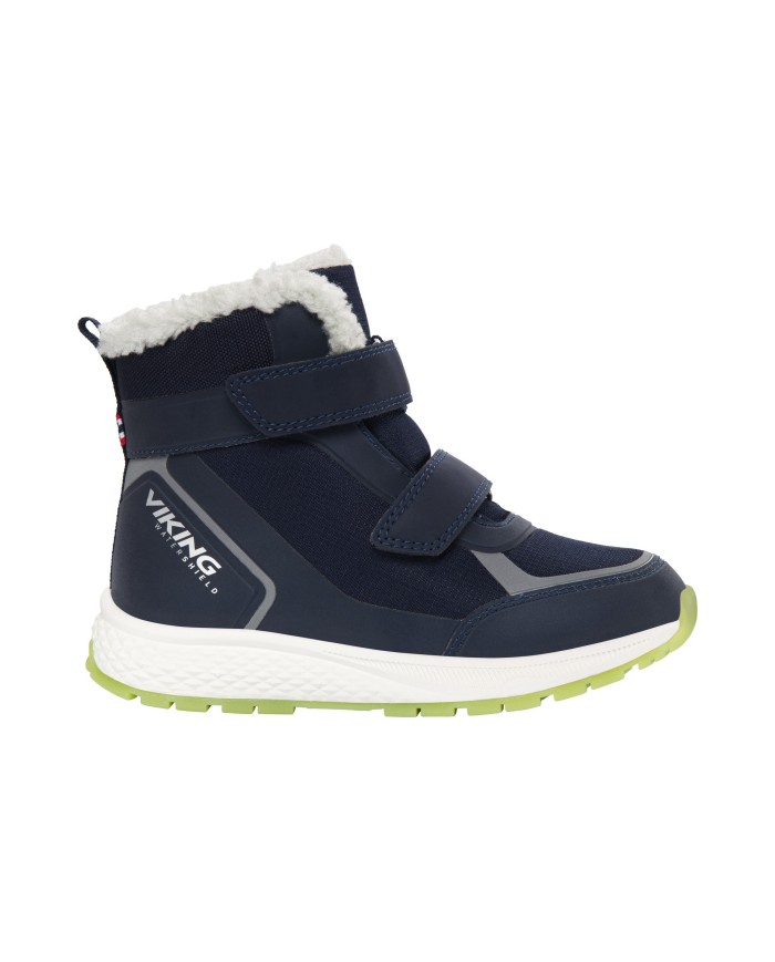Bernumode | Viking: Equip Glow Warm WP 2V - Waterproof, insulated, reflective kids winter shoes €53.64 Waterproof, insulated, reflective kids shoe that glows in the dark.Illuminate your child's sense of wonder with Equip Glow Warm WP, built for whatever the day (or night) may bring. The mid cut upper is fitted with a durable mudguard, a protective support frame, and dual velcro fasteners to enable child-friendly adjustment. Viking's Watershield membrane provides protection against wet conditions, while a warm insulating layer keeps back the cold. Large reflective panels contribute to better visibility, and when the lights go out the upper glows in the dark!
 Bernumode | Viking: Equip Glow Warm WP 2V - Waterproof, insulated, reflective kids winter shoes €53.64 Waterproof, insulated, reflective kids shoe that glows in the dark.Illuminate your child's sense of wonder with Equip Glow Warm WP, built for whatever the day (or night) may bring. The mid cut upper is fitted with a durable mudguard, a protective support frame, and dual velcro fasteners to enable child-friendly adjustment. Viking's Watershield membrane provides protection against wet conditions, while a warm insulating layer keeps back the cold. Large reflective panels contribute to better visibility, and when the lights go out the upper glows in the dark!
