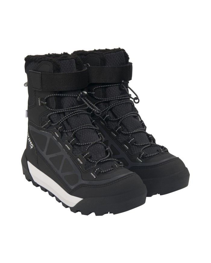 Bernumode | VIKING: Constrictor Warm SC WP 1V SL - Waterproof and reflective high cut junior shoe with premium insulation €65.21 Fly your young explorer to the moon with Constrictor Warm SC WP SL, a waterproof shoe featuring out-of-this-world warmth. Viking's newest addition, Solarcore® combines NASA-developed technology with an ultra-thin material that gets warmer when compressed. The high cut upper is protected with extra durable toe and heel reinforcements, while an EVA midsole adds cushioning and insulation. A rubber outsole with deep lugs helps ensure a high-traction grip. In addition, the collar is fitted with a cozy, soft material for extra comfort.
