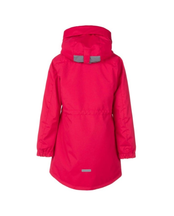 Bernumode | Lenne: Demi season Jacket PIIA (45g) €88.57 Active+ spring parka
This parka made of weatherproof ActivePlus fabric is excellent outerwear for going to the school or theatre as well as for going out with friends. The stopper-adjustable middle part accentuates the feminine figure and makes it possible to make adjustments as the wearer grows. The universal cut suits both jeans and dresses. Thanks to the high neckline made of strong fabric, as well as weatherproof hood, this carefully tuned look will stay impeccable even in the event of strong gales or showers. The sleeves can be adjusted using velcro fasteners.
Our high-tech Active+ fabric has a waterproof membrane which prevents water from coming through the product. At the same time it has the ability to evaporate sweat. ◆Water resistance: water column 10 000 mm ◆Breathability: water vapour transmission rate 10 000 g/m²/24h ◆Wind resistance: air permeability 0 l/m²s ◆Water and soil reprellency: DWR coating (Durable Water Repellent)
LIGHTLY WARM * insulation is best in spring-autumn season. Perfect for temperatures +5..+15°C. This wadding is made of recycled materials, reducing the need to overly consume natural resources. Tip: Check the „feels like“ temperature. Factors like wind and humidity play a great role on how cold you feel and you might need to use an extra layer.
Loop for attaching the reflector.
 Bernumode | Lenne: Demi season Jacket PIIA (45g) €88.57 Active+ spring parka
This parka made of weatherproof ActivePlus fabric is excellent outerwear for going to the school or theatre as well as for going out with friends. The stopper-adjustable middle part accentuates the feminine figure and makes it possible to make adjustments as the wearer grows. The universal cut suits both jeans and dresses. Thanks to the high neckline made of strong fabric, as well as weatherproof hood, this carefully tuned look will stay impeccable even in the event of strong gales or showers. The sleeves can be adjusted using velcro fasteners.
Our high-tech Active+ fabric has a waterproof membrane which prevents water from coming through the product. At the same time it has the ability to evaporate sweat. ◆Water resistance: water column 10 000 mm ◆Breathability: water vapour transmission rate 10 000 g/m²/24h ◆Wind resistance: air permeability 0 l/m²s ◆Water and soil reprellency: DWR coating (Durable Water Repellent)
LIGHTLY WARM * insulation is best in spring-autumn season. Perfect for temperatures +5..+15°C. This wadding is made of recycled materials, reducing the need to overly consume natural resources. Tip: Check the „feels like“ temperature. Factors like wind and humidity play a great role on how cold you feel and you might need to use an extra layer.
Loop for attaching the reflector.