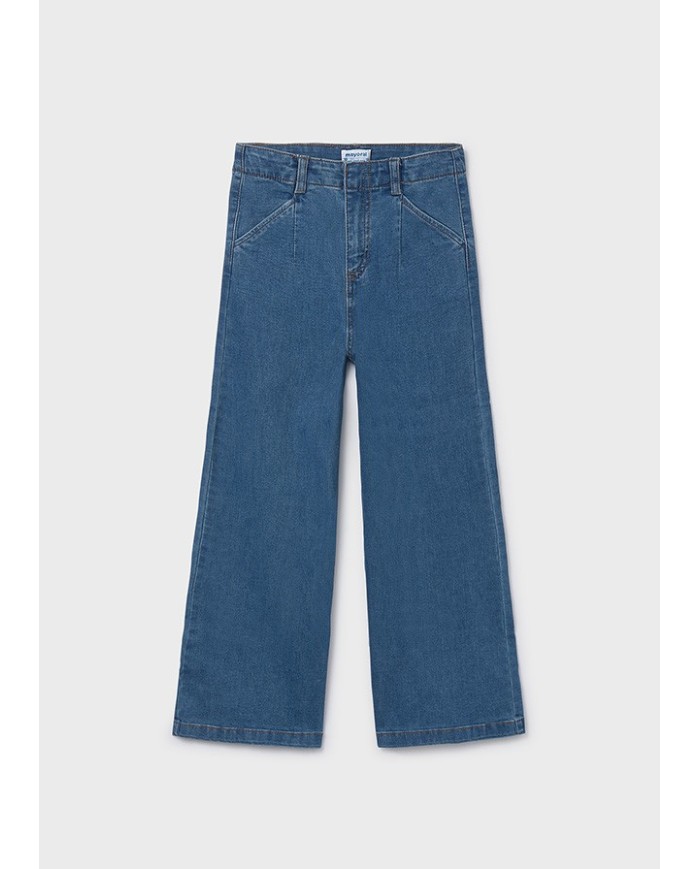 Bernumode | Mayoral: Широкие джинсы на девочку 27,19 € Брюки-клёш для девочки, широкие внизу. Регулируемая эластичная резинка с пуговицами внутри пояса для лучшей посадки. Удобная и универсальная джинсовая ткань для повседневных образов. Функциональные передние карманы. Функциональные задние карманы.