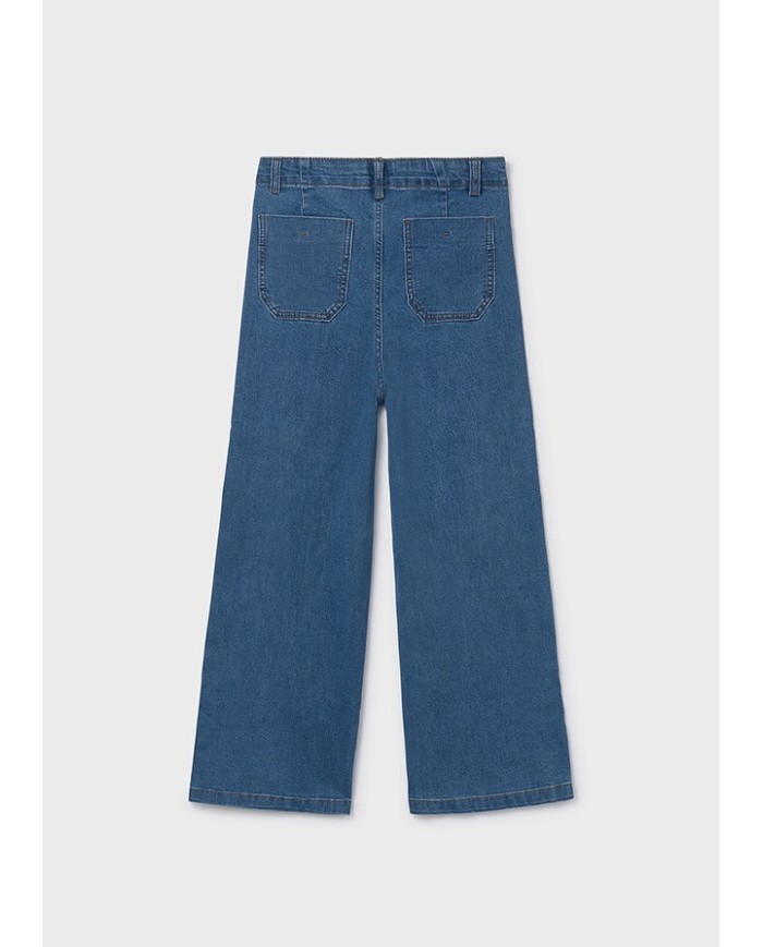 Bernumode | Mayoral: Широкие джинсы на девочку 27,19 € Брюки-клёш для девочки, широкие внизу. Регулируемая эластичная резинка с пуговицами внутри пояса для лучшей посадки. Удобная и универсальная джинсовая ткань для повседневных образов. Функциональные передние карманы. Функциональные задние карманы.