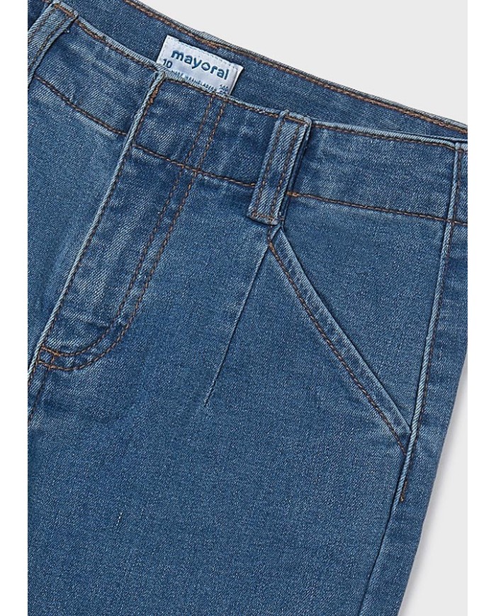 Bernumode | Mayoral: Широкие джинсы на девочку 27,19 € Брюки-клёш для девочки, широкие внизу. Регулируемая эластичная резинка с пуговицами внутри пояса для лучшей посадки. Удобная и универсальная джинсовая ткань для повседневных образов. Функциональные передние карманы. Функциональные задние карманы.