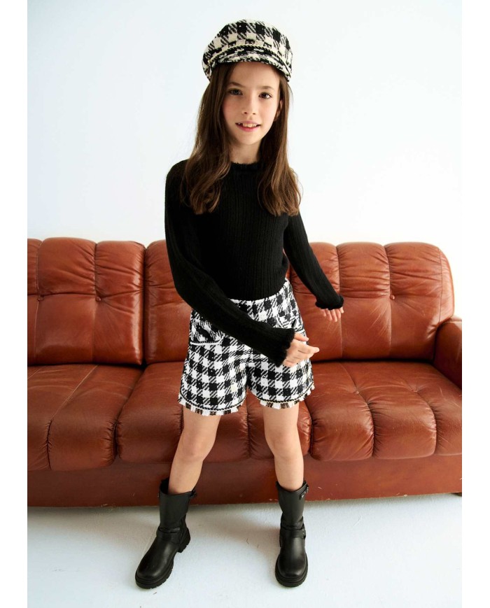Bernumode | Abel&Lula: Girls' gingham sequin Bermuda shorts €40.08  Bernumode | Abel&Lula: Girls' gingham sequin Bermuda shorts €40.08