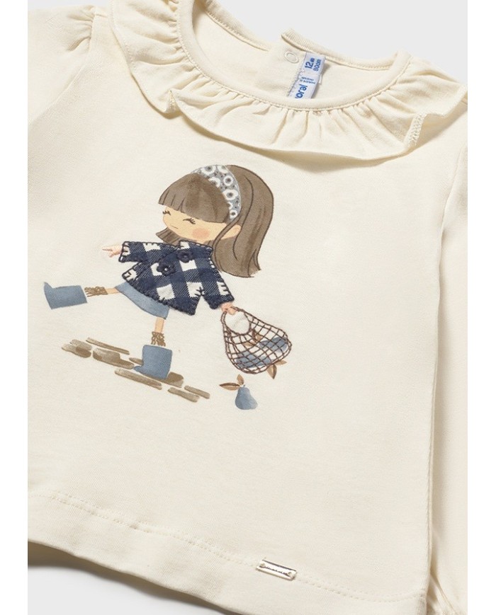 Bernumode | Mayoral: L/s shirt dress €14.46 Long-sleeve baby t-shirt for girls with elastic cuffs. Round collar with a ruffle. Fastens with hidden snap buttons for easy dressing. Decorative elements include a screen print. Design featuring dolls.
By choosing our cotton products, you’re supporting our investment in the Better Cotton initiative. Better Cotton is sourced through a mass balance system and cannot be physically traced to the final products. However, cotton producers benefit from the demand for Better Cotton in equivalent volumes.
 Bernumode | Mayoral: L/s shirt dress €14.46 Long-sleeve baby t-shirt for girls with elastic cuffs. Round collar with a ruffle. Fastens with hidden snap buttons for easy dressing. Decorative elements include a screen print. Design featuring dolls.
By choosing our cotton products, you’re supporting our investment in the Better Cotton initiative. Better Cotton is sourced through a mass balance system and cannot be physically traced to the final products. However, cotton producers benefit from the demand for Better Cotton in equivalent volumes.