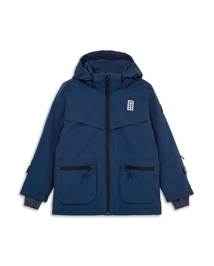 Bernumode | Lego: Winter jacket  for boy LWJAD 804 (140 g) €74.34 Functional LEGO® winter jacket for kids
Keep your child warm and comfortable during winter adventures with this LEGO® winter jacket. Designed for boys and girls, this ski jacket combines classic LEGO elements with practical features to ensure a cozy and safe experience in cold weather.
Provides protection from the rain with a 10,000 mm water column
BIONIC-FINISH ECO® water-repellent finish on the surface
Windproof design with a wind placket under the quality YKK main zipper
3M™ Scotchlite reflector badges on front and back shaped as LEGO bricks, enhancing visibility in the dark
Detachable hood mounted on a unique snap button band for safety
Safety breakaway buckle for attaching LEGO gloves to sleeves in sizes 98-140
Hidden ski pass pocket with zipper closure in the sleeve - a must when skiing
Snow skirt with gripper elastic inside the jacket to keep snow out
Stretchy inner cuff with thumbhole for added warmth and comfort
The taped seams provide additional protection against the elements
Durability: 60,000 rubs
The children's winter jacket is designed with a soft chin guard at the top of the YKK main zipper to protect the delicate skin under the chin. The ski jacket is designed with a safety breakaway buckle for attaching LEGO mittens or gloves to the sleeves in sizes 98-140. If the mitten is pulled at, it releases from the jacket sleeve, reducing the risk of accidents. The detachable hood is mounted on a unique snap button band for safety reasons. When pulled at, the hood releases from the outerwear to reduce the risk of accidents where the kids are stuck on something with the hood. The elastic at the hood opening and reflective thread in the zipper puller at front pockets add to the jacket's functional design. Thanks to the many awesome ski features, the water- and windproof winter jacket is ideal for skiing as well as everyday life.
Specifications• -15 degrees Celsius / 5 Fahrenheit.• 3M reflective badge.• BIONIC-FINISH ECO® water-repellent finish on the surface.• Breathability: 4.000 g/m2/24hours.• Detachable hood.• Durability: 60.000 rubs.• Elastic at hood opening.• Reflective thread in zipper puller at front pockets.• Safety breakaway buckle for attaching the gloves to sleeves. The buckle releases when pulling the gloves.• Safety breakaway buckle only in size 98-140.• Ski pass pocket with zipper closure.• Snow skirt with gripper elastic inside jacket.• Stretchy inner cuff with thumbhole.• Taped seams.• Water column: 10.000 mm.• Wind placket under main zipper.• Windproof.• YKK main zipper.• Zipper pocket(s) on front.
 Bernumode | Lego: Winter jacket  for boy LWJAD 804 (140 g) €74.34 Functional LEGO® winter jacket for kids
Keep your child warm and comfortable during winter adventures with this LEGO® winter jacket. Designed for boys and girls, this ski jacket combines classic LEGO elements with practical features to ensure a cozy and safe experience in cold weather.
Provides protection from the rain with a 10,000 mm water column
BIONIC-FINISH ECO® water-repellent finish on the surface
Windproof design with a wind placket under the quality YKK main zipper
3M™ Scotchlite reflector badges on front and back shaped as LEGO bricks, enhancing visibility in the dark
Detachable hood mounted on a unique snap button band for safety
Safety breakaway buckle for attaching LEGO gloves to sleeves in sizes 98-140
Hidden ski pass pocket with zipper closure in the sleeve - a must when skiing
Snow skirt with gripper elastic inside the jacket to keep snow out
Stretchy inner cuff with thumbhole for added warmth and comfort
The taped seams provide additional protection against the elements
Durability: 60,000 rubs
The children's winter jacket is designed with a soft chin guard at the top of the YKK main zipper to protect the delicate skin under the chin. The ski jacket is designed with a safety breakaway buckle for attaching LEGO mittens or gloves to the sleeves in sizes 98-140. If the mitten is pulled at, it releases from the jacket sleeve, reducing the risk of accidents. The detachable hood is mounted on a unique snap button band for safety reasons. When pulled at, the hood releases from the outerwear to reduce the risk of accidents where the kids are stuck on something with the hood. The elastic at the hood opening and reflective thread in the zipper puller at front pockets add to the jacket's functional design. Thanks to the many awesome ski features, the water- and windproof winter jacket is ideal for skiing as well as everyday life.
Specifications• -15 degrees Celsius / 5 Fahrenheit.• 3M reflective badge.• BIONIC-FINISH ECO® water-repellent finish on the surface.• Breathability: 4.000 g/m2/24hours.• Detachable hood.• Durability: 60.000 rubs.• Elastic at hood opening.• Reflective thread in zipper puller at front pockets.• Safety breakaway buckle for attaching the gloves to sleeves. The buckle releases when pulling the gloves.• Safety breakaway buckle only in size 98-140.• Ski pass pocket with zipper closure.• Snow skirt with gripper elastic inside jacket.• Stretchy inner cuff with thumbhole.• Taped seams.• Water column: 10.000 mm.• Wind placket under main zipper.• Windproof.• YKK main zipper.• Zipper pocket(s) on front.