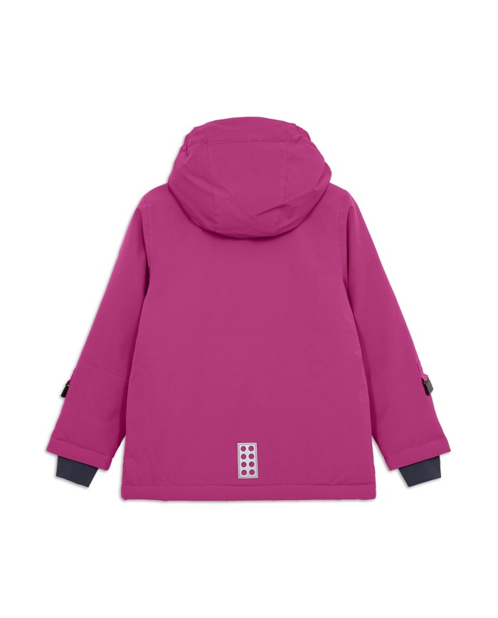 Bernumode | Lego: Winter jacket  for girl LWJAD 804 (140 g) €74.34 Functional LEGO® winter jacket for kids
Keep your child warm and comfortable during winter adventures with this LEGO® winter jacket. Designed for boys and girls, this ski jacket combines classic LEGO elements with practical features to ensure a cozy and safe experience in cold weather.
Provides protection from the rain with a 10,000 mm water column
BIONIC-FINISH ECO® water-repellent finish on the surface
Windproof design with a wind placket under the quality YKK main zipper
3M™ Scotchlite reflector badges on front and back shaped as LEGO bricks, enhancing visibility in the dark
Detachable hood mounted on a unique snap button band for safety
Safety breakaway buckle for attaching LEGO gloves to sleeves in sizes 98-140
Hidden ski pass pocket with zipper closure in the sleeve - a must when skiing
Snow skirt with gripper elastic inside the jacket to keep snow out
Stretchy inner cuff with thumbhole for added warmth and comfort
The taped seams provide additional protection against the elements
Durability: 60,000 rubs
The children's winter jacket is designed with a soft chin guard at the top of the YKK main zipper to protect the delicate skin under the chin. The ski jacket is designed with a safety breakaway buckle for attaching LEGO mittens or gloves to the sleeves in sizes 98-140. If the mitten is pulled at, it releases from the jacket sleeve, reducing the risk of accidents. The detachable hood is mounted on a unique snap button band for safety reasons. When pulled at, the hood releases from the outerwear to reduce the risk of accidents where the kids are stuck on something with the hood. The elastic at the hood opening and reflective thread in the zipper puller at front pockets add to the jacket's functional design. Thanks to the many awesome ski features, the water- and windproof winter jacket is ideal for skiing as well as everyday life.
Specifications• -15 degrees Celsius / 5 Fahrenheit.• 3M reflective badge.• BIONIC-FINISH ECO® water-repellent finish on the surface.• Breathability: 4.000 g/m2/24hours.• Detachable hood.• Durability: 60.000 rubs.• Elastic at hood opening.• Reflective thread in zipper puller at front pockets.• Safety breakaway buckle for attaching the gloves to sleeves. The buckle releases when pulling the gloves.• Safety breakaway buckle only in size 98-140.• Ski pass pocket with zipper closure.• Snow skirt with gripper elastic inside jacket.• Stretchy inner cuff with thumbhole.• Taped seams.• Water column: 10.000 mm.• Wind placket under main zipper.• Windproof.• YKK main zipper.• Zipper pocket(s) on front.
 Bernumode | Lego: Winter jacket  for girl LWJAD 804 (140 g) €74.34 Functional LEGO® winter jacket for kids
Keep your child warm and comfortable during winter adventures with this LEGO® winter jacket. Designed for boys and girls, this ski jacket combines classic LEGO elements with practical features to ensure a cozy and safe experience in cold weather.
Provides protection from the rain with a 10,000 mm water column
BIONIC-FINISH ECO® water-repellent finish on the surface
Windproof design with a wind placket under the quality YKK main zipper
3M™ Scotchlite reflector badges on front and back shaped as LEGO bricks, enhancing visibility in the dark
Detachable hood mounted on a unique snap button band for safety
Safety breakaway buckle for attaching LEGO gloves to sleeves in sizes 98-140
Hidden ski pass pocket with zipper closure in the sleeve - a must when skiing
Snow skirt with gripper elastic inside the jacket to keep snow out
Stretchy inner cuff with thumbhole for added warmth and comfort
The taped seams provide additional protection against the elements
Durability: 60,000 rubs
The children's winter jacket is designed with a soft chin guard at the top of the YKK main zipper to protect the delicate skin under the chin. The ski jacket is designed with a safety breakaway buckle for attaching LEGO mittens or gloves to the sleeves in sizes 98-140. If the mitten is pulled at, it releases from the jacket sleeve, reducing the risk of accidents. The detachable hood is mounted on a unique snap button band for safety reasons. When pulled at, the hood releases from the outerwear to reduce the risk of accidents where the kids are stuck on something with the hood. The elastic at the hood opening and reflective thread in the zipper puller at front pockets add to the jacket's functional design. Thanks to the many awesome ski features, the water- and windproof winter jacket is ideal for skiing as well as everyday life.
Specifications• -15 degrees Celsius / 5 Fahrenheit.• 3M reflective badge.• BIONIC-FINISH ECO® water-repellent finish on the surface.• Breathability: 4.000 g/m2/24hours.• Detachable hood.• Durability: 60.000 rubs.• Elastic at hood opening.• Reflective thread in zipper puller at front pockets.• Safety breakaway buckle for attaching the gloves to sleeves. The buckle releases when pulling the gloves.• Safety breakaway buckle only in size 98-140.• Ski pass pocket with zipper closure.• Snow skirt with gripper elastic inside jacket.• Stretchy inner cuff with thumbhole.• Taped seams.• Water column: 10.000 mm.• Wind placket under main zipper.• Windproof.• YKK main zipper.• Zipper pocket(s) on front.