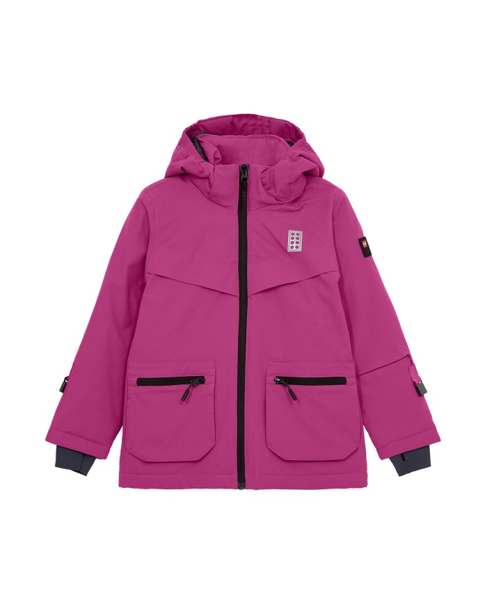 Bernumode | Lego: Winter jacket  for girl LWJAD 804 (140 g) €74.34 Functional LEGO® winter jacket for kids
Keep your child warm and comfortable during winter adventures with this LEGO® winter jacket. Designed for boys and girls, this ski jacket combines classic LEGO elements with practical features to ensure a cozy and safe experience in cold weather.
Provides protection from the rain with a 10,000 mm water column
BIONIC-FINISH ECO® water-repellent finish on the surface
Windproof design with a wind placket under the quality YKK main zipper
3M™ Scotchlite reflector badges on front and back shaped as LEGO bricks, enhancing visibility in the dark
Detachable hood mounted on a unique snap button band for safety
Safety breakaway buckle for attaching LEGO gloves to sleeves in sizes 98-140
Hidden ski pass pocket with zipper closure in the sleeve - a must when skiing
Snow skirt with gripper elastic inside the jacket to keep snow out
Stretchy inner cuff with thumbhole for added warmth and comfort
The taped seams provide additional protection against the elements
Durability: 60,000 rubs
The children's winter jacket is designed with a soft chin guard at the top of the YKK main zipper to protect the delicate skin under the chin. The ski jacket is designed with a safety breakaway buckle for attaching LEGO mittens or gloves to the sleeves in sizes 98-140. If the mitten is pulled at, it releases from the jacket sleeve, reducing the risk of accidents. The detachable hood is mounted on a unique snap button band for safety reasons. When pulled at, the hood releases from the outerwear to reduce the risk of accidents where the kids are stuck on something with the hood. The elastic at the hood opening and reflective thread in the zipper puller at front pockets add to the jacket's functional design. Thanks to the many awesome ski features, the water- and windproof winter jacket is ideal for skiing as well as everyday life.
Specifications• -15 degrees Celsius / 5 Fahrenheit.• 3M reflective badge.• BIONIC-FINISH ECO® water-repellent finish on the surface.• Breathability: 4.000 g/m2/24hours.• Detachable hood.• Durability: 60.000 rubs.• Elastic at hood opening.• Reflective thread in zipper puller at front pockets.• Safety breakaway buckle for attaching the gloves to sleeves. The buckle releases when pulling the gloves.• Safety breakaway buckle only in size 98-140.• Ski pass pocket with zipper closure.• Snow skirt with gripper elastic inside jacket.• Stretchy inner cuff with thumbhole.• Taped seams.• Water column: 10.000 mm.• Wind placket under main zipper.• Windproof.• YKK main zipper.• Zipper pocket(s) on front.
 Bernumode | Lego: Winter jacket  for girl LWJAD 804 (140 g) €74.34 Functional LEGO® winter jacket for kids
Keep your child warm and comfortable during winter adventures with this LEGO® winter jacket. Designed for boys and girls, this ski jacket combines classic LEGO elements with practical features to ensure a cozy and safe experience in cold weather.
Provides protection from the rain with a 10,000 mm water column
BIONIC-FINISH ECO® water-repellent finish on the surface
Windproof design with a wind placket under the quality YKK main zipper
3M™ Scotchlite reflector badges on front and back shaped as LEGO bricks, enhancing visibility in the dark
Detachable hood mounted on a unique snap button band for safety
Safety breakaway buckle for attaching LEGO gloves to sleeves in sizes 98-140
Hidden ski pass pocket with zipper closure in the sleeve - a must when skiing
Snow skirt with gripper elastic inside the jacket to keep snow out
Stretchy inner cuff with thumbhole for added warmth and comfort
The taped seams provide additional protection against the elements
Durability: 60,000 rubs
The children's winter jacket is designed with a soft chin guard at the top of the YKK main zipper to protect the delicate skin under the chin. The ski jacket is designed with a safety breakaway buckle for attaching LEGO mittens or gloves to the sleeves in sizes 98-140. If the mitten is pulled at, it releases from the jacket sleeve, reducing the risk of accidents. The detachable hood is mounted on a unique snap button band for safety reasons. When pulled at, the hood releases from the outerwear to reduce the risk of accidents where the kids are stuck on something with the hood. The elastic at the hood opening and reflective thread in the zipper puller at front pockets add to the jacket's functional design. Thanks to the many awesome ski features, the water- and windproof winter jacket is ideal for skiing as well as everyday life.
Specifications• -15 degrees Celsius / 5 Fahrenheit.• 3M reflective badge.• BIONIC-FINISH ECO® water-repellent finish on the surface.• Breathability: 4.000 g/m2/24hours.• Detachable hood.• Durability: 60.000 rubs.• Elastic at hood opening.• Reflective thread in zipper puller at front pockets.• Safety breakaway buckle for attaching the gloves to sleeves. The buckle releases when pulling the gloves.• Safety breakaway buckle only in size 98-140.• Ski pass pocket with zipper closure.• Snow skirt with gripper elastic inside jacket.• Stretchy inner cuff with thumbhole.• Taped seams.• Water column: 10.000 mm.• Wind placket under main zipper.• Windproof.• YKK main zipper.• Zipper pocket(s) on front.