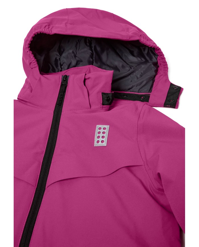 Bernumode | Lego: Winter jacket  for girl LWJAD 804 (140 g) €74.34 Functional LEGO® winter jacket for kids
Keep your child warm and comfortable during winter adventures with this LEGO® winter jacket. Designed for boys and girls, this ski jacket combines classic LEGO elements with practical features to ensure a cozy and safe experience in cold weather.
Provides protection from the rain with a 10,000 mm water column
BIONIC-FINISH ECO® water-repellent finish on the surface
Windproof design with a wind placket under the quality YKK main zipper
3M™ Scotchlite reflector badges on front and back shaped as LEGO bricks, enhancing visibility in the dark
Detachable hood mounted on a unique snap button band for safety
Safety breakaway buckle for attaching LEGO gloves to sleeves in sizes 98-140
Hidden ski pass pocket with zipper closure in the sleeve - a must when skiing
Snow skirt with gripper elastic inside the jacket to keep snow out
Stretchy inner cuff with thumbhole for added warmth and comfort
The taped seams provide additional protection against the elements
Durability: 60,000 rubs
The children's winter jacket is designed with a soft chin guard at the top of the YKK main zipper to protect the delicate skin under the chin. The ski jacket is designed with a safety breakaway buckle for attaching LEGO mittens or gloves to the sleeves in sizes 98-140. If the mitten is pulled at, it releases from the jacket sleeve, reducing the risk of accidents. The detachable hood is mounted on a unique snap button band for safety reasons. When pulled at, the hood releases from the outerwear to reduce the risk of accidents where the kids are stuck on something with the hood. The elastic at the hood opening and reflective thread in the zipper puller at front pockets add to the jacket's functional design. Thanks to the many awesome ski features, the water- and windproof winter jacket is ideal for skiing as well as everyday life.
Specifications• -15 degrees Celsius / 5 Fahrenheit.• 3M reflective badge.• BIONIC-FINISH ECO® water-repellent finish on the surface.• Breathability: 4.000 g/m2/24hours.• Detachable hood.• Durability: 60.000 rubs.• Elastic at hood opening.• Reflective thread in zipper puller at front pockets.• Safety breakaway buckle for attaching the gloves to sleeves. The buckle releases when pulling the gloves.• Safety breakaway buckle only in size 98-140.• Ski pass pocket with zipper closure.• Snow skirt with gripper elastic inside jacket.• Stretchy inner cuff with thumbhole.• Taped seams.• Water column: 10.000 mm.• Wind placket under main zipper.• Windproof.• YKK main zipper.• Zipper pocket(s) on front.
 Bernumode | Lego: Winter jacket  for girl LWJAD 804 (140 g) €74.34 Functional LEGO® winter jacket for kids
Keep your child warm and comfortable during winter adventures with this LEGO® winter jacket. Designed for boys and girls, this ski jacket combines classic LEGO elements with practical features to ensure a cozy and safe experience in cold weather.
Provides protection from the rain with a 10,000 mm water column
BIONIC-FINISH ECO® water-repellent finish on the surface
Windproof design with a wind placket under the quality YKK main zipper
3M™ Scotchlite reflector badges on front and back shaped as LEGO bricks, enhancing visibility in the dark
Detachable hood mounted on a unique snap button band for safety
Safety breakaway buckle for attaching LEGO gloves to sleeves in sizes 98-140
Hidden ski pass pocket with zipper closure in the sleeve - a must when skiing
Snow skirt with gripper elastic inside the jacket to keep snow out
Stretchy inner cuff with thumbhole for added warmth and comfort
The taped seams provide additional protection against the elements
Durability: 60,000 rubs
The children's winter jacket is designed with a soft chin guard at the top of the YKK main zipper to protect the delicate skin under the chin. The ski jacket is designed with a safety breakaway buckle for attaching LEGO mittens or gloves to the sleeves in sizes 98-140. If the mitten is pulled at, it releases from the jacket sleeve, reducing the risk of accidents. The detachable hood is mounted on a unique snap button band for safety reasons. When pulled at, the hood releases from the outerwear to reduce the risk of accidents where the kids are stuck on something with the hood. The elastic at the hood opening and reflective thread in the zipper puller at front pockets add to the jacket's functional design. Thanks to the many awesome ski features, the water- and windproof winter jacket is ideal for skiing as well as everyday life.
Specifications• -15 degrees Celsius / 5 Fahrenheit.• 3M reflective badge.• BIONIC-FINISH ECO® water-repellent finish on the surface.• Breathability: 4.000 g/m2/24hours.• Detachable hood.• Durability: 60.000 rubs.• Elastic at hood opening.• Reflective thread in zipper puller at front pockets.• Safety breakaway buckle for attaching the gloves to sleeves. The buckle releases when pulling the gloves.• Safety breakaway buckle only in size 98-140.• Ski pass pocket with zipper closure.• Snow skirt with gripper elastic inside jacket.• Stretchy inner cuff with thumbhole.• Taped seams.• Water column: 10.000 mm.• Wind placket under main zipper.• Windproof.• YKK main zipper.• Zipper pocket(s) on front.
