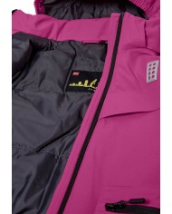 Bernumode | Lego: Winter jacket  for girl LWJAD 804 (140 g) €74.34 Functional LEGO® winter jacket for kids
Keep your child warm and comfortable during winter adventures with this LEGO® winter jacket. Designed for boys and girls, this ski jacket combines classic LEGO elements with practical features to ensure a cozy and safe experience in cold weather.
Provides protection from the rain with a 10,000 mm water column
BIONIC-FINISH ECO® water-repellent finish on the surface
Windproof design with a wind placket under the quality YKK main zipper
3M™ Scotchlite reflector badges on front and back shaped as LEGO bricks, enhancing visibility in the dark
Detachable hood mounted on a unique snap button band for safety
Safety breakaway buckle for attaching LEGO gloves to sleeves in sizes 98-140
Hidden ski pass pocket with zipper closure in the sleeve - a must when skiing
Snow skirt with gripper elastic inside the jacket to keep snow out
Stretchy inner cuff with thumbhole for added warmth and comfort
The taped seams provide additional protection against the elements
Durability: 60,000 rubs
The children's winter jacket is designed with a soft chin guard at the top of the YKK main zipper to protect the delicate skin under the chin. The ski jacket is designed with a safety breakaway buckle for attaching LEGO mittens or gloves to the sleeves in sizes 98-140. If the mitten is pulled at, it releases from the jacket sleeve, reducing the risk of accidents. The detachable hood is mounted on a unique snap button band for safety reasons. When pulled at, the hood releases from the outerwear to reduce the risk of accidents where the kids are stuck on something with the hood. The elastic at the hood opening and reflective thread in the zipper puller at front pockets add to the jacket's functional design. Thanks to the many awesome ski features, the water- and windproof winter jacket is ideal for skiing as well as everyday life.
Specifications• -15 degrees Celsius / 5 Fahrenheit.• 3M reflective badge.• BIONIC-FINISH ECO® water-repellent finish on the surface.• Breathability: 4.000 g/m2/24hours.• Detachable hood.• Durability: 60.000 rubs.• Elastic at hood opening.• Reflective thread in zipper puller at front pockets.• Safety breakaway buckle for attaching the gloves to sleeves. The buckle releases when pulling the gloves.• Safety breakaway buckle only in size 98-140.• Ski pass pocket with zipper closure.• Snow skirt with gripper elastic inside jacket.• Stretchy inner cuff with thumbhole.• Taped seams.• Water column: 10.000 mm.• Wind placket under main zipper.• Windproof.• YKK main zipper.• Zipper pocket(s) on front.
 Bernumode | Lego: Winter jacket  for girl LWJAD 804 (140 g) €74.34 Functional LEGO® winter jacket for kids
Keep your child warm and comfortable during winter adventures with this LEGO® winter jacket. Designed for boys and girls, this ski jacket combines classic LEGO elements with practical features to ensure a cozy and safe experience in cold weather.
Provides protection from the rain with a 10,000 mm water column
BIONIC-FINISH ECO® water-repellent finish on the surface
Windproof design with a wind placket under the quality YKK main zipper
3M™ Scotchlite reflector badges on front and back shaped as LEGO bricks, enhancing visibility in the dark
Detachable hood mounted on a unique snap button band for safety
Safety breakaway buckle for attaching LEGO gloves to sleeves in sizes 98-140
Hidden ski pass pocket with zipper closure in the sleeve - a must when skiing
Snow skirt with gripper elastic inside the jacket to keep snow out
Stretchy inner cuff with thumbhole for added warmth and comfort
The taped seams provide additional protection against the elements
Durability: 60,000 rubs
The children's winter jacket is designed with a soft chin guard at the top of the YKK main zipper to protect the delicate skin under the chin. The ski jacket is designed with a safety breakaway buckle for attaching LEGO mittens or gloves to the sleeves in sizes 98-140. If the mitten is pulled at, it releases from the jacket sleeve, reducing the risk of accidents. The detachable hood is mounted on a unique snap button band for safety reasons. When pulled at, the hood releases from the outerwear to reduce the risk of accidents where the kids are stuck on something with the hood. The elastic at the hood opening and reflective thread in the zipper puller at front pockets add to the jacket's functional design. Thanks to the many awesome ski features, the water- and windproof winter jacket is ideal for skiing as well as everyday life.
Specifications• -15 degrees Celsius / 5 Fahrenheit.• 3M reflective badge.• BIONIC-FINISH ECO® water-repellent finish on the surface.• Breathability: 4.000 g/m2/24hours.• Detachable hood.• Durability: 60.000 rubs.• Elastic at hood opening.• Reflective thread in zipper puller at front pockets.• Safety breakaway buckle for attaching the gloves to sleeves. The buckle releases when pulling the gloves.• Safety breakaway buckle only in size 98-140.• Ski pass pocket with zipper closure.• Snow skirt with gripper elastic inside jacket.• Stretchy inner cuff with thumbhole.• Taped seams.• Water column: 10.000 mm.• Wind placket under main zipper.• Windproof.• YKK main zipper.• Zipper pocket(s) on front.