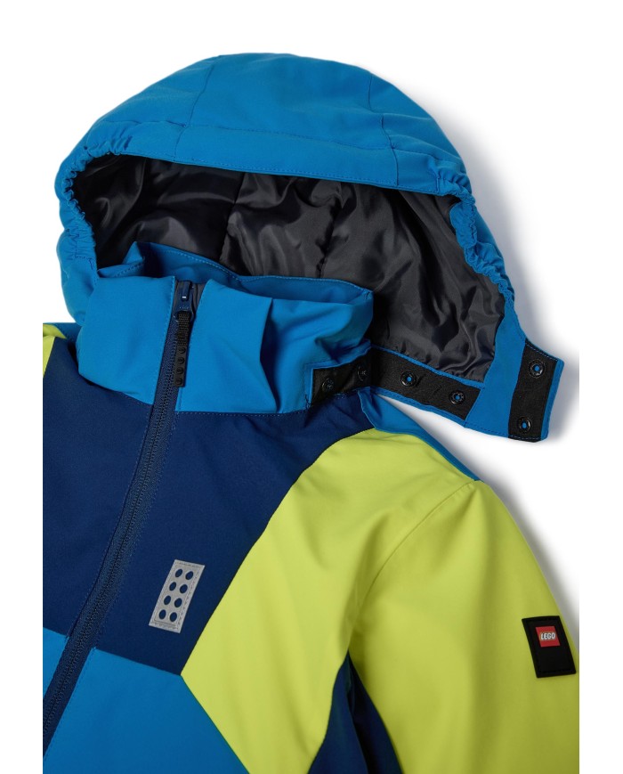 Bernumode | Lego: Winter jacket  for boy  LWJAZ 801 (140 g) €74.34 Functional LEGO® ski jacket for kids
Introducing a highly functional LEGO® ski jacket, designed to keep your child warm and comfortable during winter adventures. The cool jacket combines awesome ski features with a trendy design, makint it ideal for everyday use as well as for racing down the slopes.
The water- and windproof winter jacket for boys and girls features a detachable hood mounted on a unique snap button band for safety. When pulled at, the hood releases from the outerwear to reduce the risk of accidents where the kids are stuck on something with the hood. The jacket also includes a safety breakaway buckle in size 98-140 for attaching LEGO gloves to the sleeves. The buckle releases when the glove is pulled, reducing the risk of accidents.
Water column: 10,000 mm for excellent rain protection
Windproof design with a wind placket under the main zipper
The taped seams provide additional protection against the elements
3M™ Scotchlite reflector badges on front and back shaped as LEGO bricks, enhancing visibility in the dark
Hidden ski pass pocket with zipper closure in the sleeve - a must when skiing
Snow skirt with gripper elastic inside the jacket
Stretchy inner cuff with thumbhole for added comfort
Chin guard at the top of the YKK main zipper to protect the delicate skin under the chin
Reflective thread in zipper puller at front pockets
Designed for boys and girls, this LEGO jacket combines functionality with playful style, ensuring your child is ready for any winter adventure.
Specifications• -15 degrees Celsius / 5 Fahrenheit.• 3M reflective badge.• BIONIC-FINISH ECO® water-repellent finish on the surface.• Breathability: 4.000 g/m2/24hours.• Detachable hood.• Durability: 60.000 rubs.• Elastic at hood opening.• Reflective thread in zipper puller at front pockets.• Safety breakaway buckle for attaching the gloves to sleeves. The buckle releases when pulling the gloves.• Safety breakaway buckle only in size 98-140.• Ski pass pocket with zipper closure.• Snow skirt with gripper elastic inside jacket.• Stretchy inner cuff with thumbhole.• Taped seams.• Water column: 10.000 mm.• Wind placket under main zipper.• Windproof.• YKK main zipper.• Zipper pocket(s) on front.
 Bernumode | Lego: Winter jacket  for boy  LWJAZ 801 (140 g) €74.34 Functional LEGO® ski jacket for kids
Introducing a highly functional LEGO® ski jacket, designed to keep your child warm and comfortable during winter adventures. The cool jacket combines awesome ski features with a trendy design, makint it ideal for everyday use as well as for racing down the slopes.
The water- and windproof winter jacket for boys and girls features a detachable hood mounted on a unique snap button band for safety. When pulled at, the hood releases from the outerwear to reduce the risk of accidents where the kids are stuck on something with the hood. The jacket also includes a safety breakaway buckle in size 98-140 for attaching LEGO gloves to the sleeves. The buckle releases when the glove is pulled, reducing the risk of accidents.
Water column: 10,000 mm for excellent rain protection
Windproof design with a wind placket under the main zipper
The taped seams provide additional protection against the elements
3M™ Scotchlite reflector badges on front and back shaped as LEGO bricks, enhancing visibility in the dark
Hidden ski pass pocket with zipper closure in the sleeve - a must when skiing
Snow skirt with gripper elastic inside the jacket
Stretchy inner cuff with thumbhole for added comfort
Chin guard at the top of the YKK main zipper to protect the delicate skin under the chin
Reflective thread in zipper puller at front pockets
Designed for boys and girls, this LEGO jacket combines functionality with playful style, ensuring your child is ready for any winter adventure.
Specifications• -15 degrees Celsius / 5 Fahrenheit.• 3M reflective badge.• BIONIC-FINISH ECO® water-repellent finish on the surface.• Breathability: 4.000 g/m2/24hours.• Detachable hood.• Durability: 60.000 rubs.• Elastic at hood opening.• Reflective thread in zipper puller at front pockets.• Safety breakaway buckle for attaching the gloves to sleeves. The buckle releases when pulling the gloves.• Safety breakaway buckle only in size 98-140.• Ski pass pocket with zipper closure.• Snow skirt with gripper elastic inside jacket.• Stretchy inner cuff with thumbhole.• Taped seams.• Water column: 10.000 mm.• Wind placket under main zipper.• Windproof.• YKK main zipper.• Zipper pocket(s) on front.
