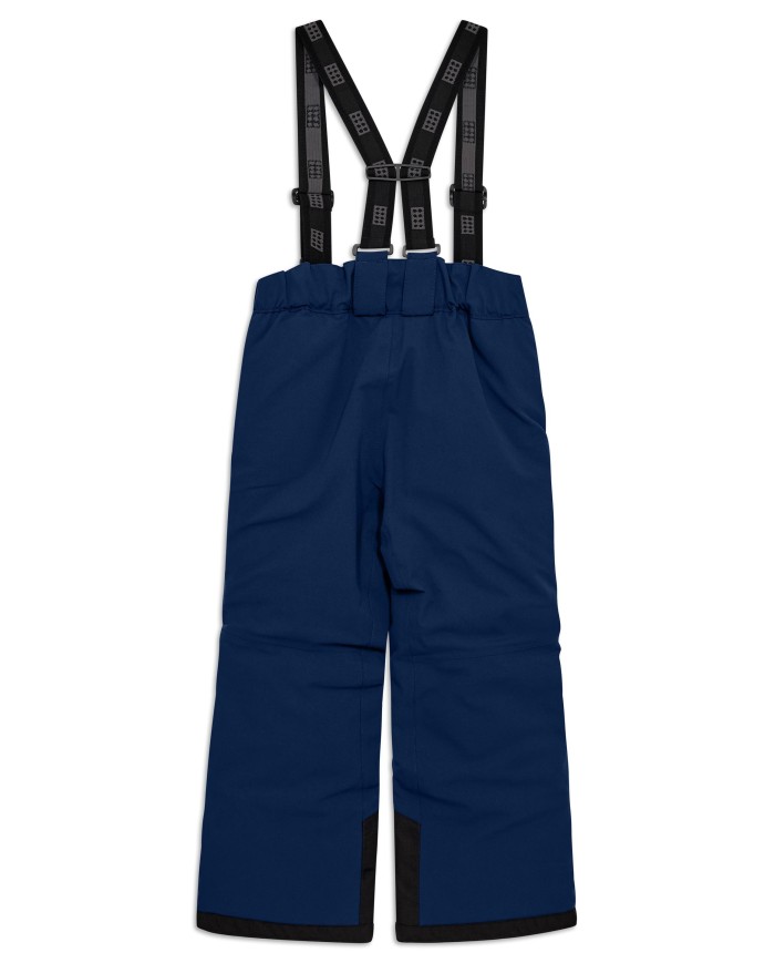 Bernumode | Lego: Kids' waterproof ski pants, LWPOWAI 708  (120 g) €66.90 Durable LEGO® ski pants for kids
These LEGO® ski pants are designed to keep boys and girls comfortable and protected during winter adventures. With a focus on functionality and style, these pants are perfect for skiing and other snowy activities.They have a 10.000 mm water column and are manufactured with fully taped seams to ensure that they keep your son or daughter dry on the playground as well as on the slopes. The durable, breathable, windproof, and even completely waterproof ski pants are reinforced at the leg opening with Cordura reinforcement and have a snow skirt with gripper elastic inside to keep snow out.

Water column of 10,000 mm provides protection from the rain
BIONIC-FINISH ECO® water-repellent finish on the surface
Windproof design to keep the cold at bay
Durability: withstand 60,000 rubs
Cordura reinforcement at the leg opening and inseam for durability
Fully taped seams to ensure that the snowpants are waterproof
Length extension feature inside legs for growing kids
3M reflective piping at the bottom part of the ski pants
Detachable and adjustable suspenders for a perfect fit
The integrated elastics at the waist provide added comfort
Snow skirt with gripper elastic inside bottom legs to keep snow out
Quality YKK main zipper and snap button closure
Zipper pockets on the front

The pants feature a breathable design with a breathability rating of 4,000 g/m2/24hours, ensuring comfort during active play. The reflective thread in the zipper puller at the front pockets adds a touch of safety, while the snap button at the front opening ensures easy wear. Inside the ski pants, there is a smart feature: The length of the trousers can be adjusted by one size, so they can be worn for a longer period of time. All in all, these high-quality ski pants will make your kid's winter adventures even more fun!
Specifications• -15 degrees Celsius / 5 Fahrenheit.• 3M reflective piping.• BIONIC-FINISH ECO® water-repellent finish on the surface.• Breathability: 4.000 g/m2/24hours.• Cordura reinforcement.• Detachable and adjustable suspenders.• Durability: 60.000 rubs.• Elastic at waist sides.• Fully taped seams.• Length extension feature inside legs.• Reflective thread in zipper puller at front pockets.• Snap button at front opening.• Snow skirt with gripper elastic inside bottom legs.• Water column: 10.000 mm.• Windproof.• YKK main zipper.• Zipper pocket(s) on front.
