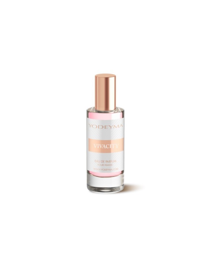 Bernumode | YODEYMA: VIVACITY Miniperfume 15ML €6.69 Vibrant citrus notes harmoniously blend with the soothing aroma of rose, creating a gentle and joyful fragrance.
Floral - WoodyFor the vital and delicate woman.
Top notes are the first scents you experience when you apply the perfume.
Heart notes are the soul of the fragrance.
Base notes give depth to the perfume.
Top note:Mandarin
Heart note:Grass Rose
Base note:Sandalwood Bernumode | YODEYMA: VIVACITY Miniperfume 15ML €6.69 Vibrant citrus notes harmoniously blend with the soothing aroma of rose, creating a gentle and joyful fragrance.
Floral - WoodyFor the vital and delicate woman.
Top notes are the first scents you experience when you apply the perfume.
Heart notes are the soul of the fragrance.
Base notes give depth to the perfume.
Top note:Mandarin
Heart note:Grass Rose
Base note:Sandalwood