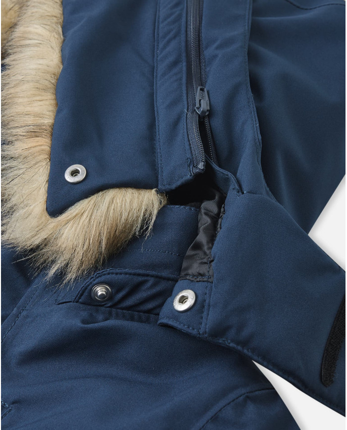 Bernumode | Reima: Reimatec winter jacket for teenagers, Ajaton(160 g) €118.17 


• All seams sealed waterproof• Smooth polyester lining• Fellex® insulation• Safe, detachable and adjustable hood with detachable faux fur trim• Adjustable cuffs• Two flap pockets• Zipped chest pocket• Adjustable waist
Sustainability
• bluesign® product• bluesign® approved main material, lining and insulation• Fluorocarbon-free water and dirt repellent finish BIONIC-FINISH®ECO• Contains certified recycled fibers• 100% recycled insulation




