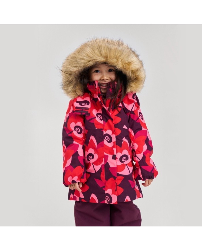 Bernumode | Reima: Reimatec winter jacket forgirl, Muurame (200 g) €104.96 




Waterproof, breathable winter jacket for kids. Very durable and windproof, as well as dirt-repellent. Slightly shaped cut.





This water- and windproof Reimatec kids' winter jacket is made from a dirt-repellent and breathable material that won't make your little one feel sweaty. All its seams have been sealed for a waterproof finish. The waist of this puffy design can be adjusted at the back, and the hem and cuffs are adjustable too. Thanks to the smooth lining, the jacket is easy to slide on. The removable hood, finished with a detachable faux-fur trim, combines with the reflective details to create even more of a functional finish. The zip pockets and inner chest pocket are perfect for storing kids' most prized possessions. This easy-wear kids' insulated jacket can also be tumble-dried.




• All seams sealed waterproof• Durable material• Smooth polyester lining• Warm insulation• Fellex® insulation• Safe, detachable and adjustable hood with detachable faux fur trim• Elastic cuffs• Two zip pockets• Inner chest pocket from size 116 onward• Adjustable waist and hem
Sustainability• bluesign® product• bluesign® approved main material, lining and insulation• Fluorocarbon-free water and dirt repellent finish BIONIC-FINISH®ECO• Contains certified recycled fibers• 100% recycled insulation• The fabric is digitally printed saving energy, water and colorants
