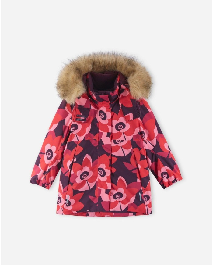 Bernumode | Reima: Reimatec winter jacket forgirl, Muurame (200 g) €104.96 




Waterproof, breathable winter jacket for kids. Very durable and windproof, as well as dirt-repellent. Slightly shaped cut.





This water- and windproof Reimatec kids' winter jacket is made from a dirt-repellent and breathable material that won't make your little one feel sweaty. All its seams have been sealed for a waterproof finish. The waist of this puffy design can be adjusted at the back, and the hem and cuffs are adjustable too. Thanks to the smooth lining, the jacket is easy to slide on. The removable hood, finished with a detachable faux-fur trim, combines with the reflective details to create even more of a functional finish. The zip pockets and inner chest pocket are perfect for storing kids' most prized possessions. This easy-wear kids' insulated jacket can also be tumble-dried.




• All seams sealed waterproof• Durable material• Smooth polyester lining• Warm insulation• Fellex® insulation• Safe, detachable and adjustable hood with detachable faux fur trim• Elastic cuffs• Two zip pockets• Inner chest pocket from size 116 onward• Adjustable waist and hem
Sustainability• bluesign® product• bluesign® approved main material, lining and insulation• Fluorocarbon-free water and dirt repellent finish BIONIC-FINISH®ECO• Contains certified recycled fibers• 100% recycled insulation• The fabric is digitally printed saving energy, water and colorants
